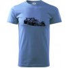 Formula v závode - Klasické pánske tričko vyššej gramáže - L ( Svetlomodrá )