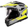 Prilba na motorku LS2 MX702 Pioneer II Namib M. Šedo H-V Žltá 3XL