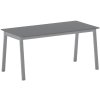 Rokovací kancelársky stôl PRIMO BASIC, 160x80 cm, sivostrieborná podnož, grafit
