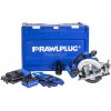 Píla kotúčová AKU 165 mm, 2x aku 5 Ah, nabíjačka 6,5 ​​A, rukavice, RawlCase RAWLPLUG