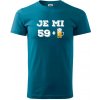 Je mi 60 pivo - Klasické pánske tričko vyššej gramáže - XL ( Petrolejová )