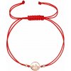 PAVONA Kabbalah pozlátený rose gold náramok hory 13090.1 červený