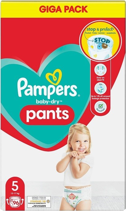 Pampers BabyDry 5 96 ks