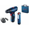 BOSCH GSR 120-LI PROFESSIONAL Akumulátorový vŕtací skrutkovač, 12V 2x2.0Ah 06019G8004