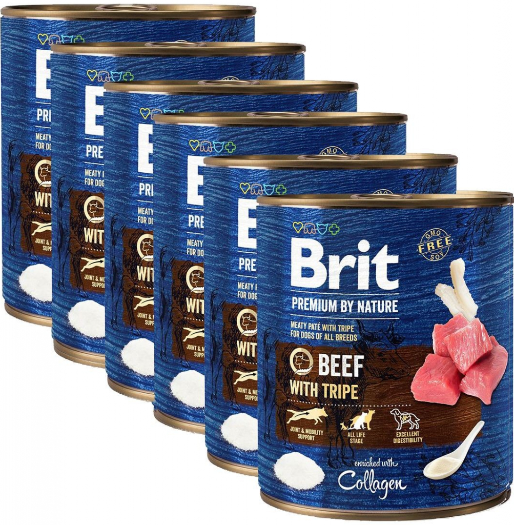 Brit Premium by Nature Beef with Tripes 6 x 800 g