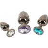 Anos Metal Butt Plug Set Black