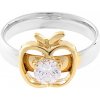 Nerezový prsteň Golden Apple (veľkosť 55) - striebornozlatej farby - SRI.6783.. size 55