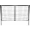 Brána Strend Pro METALTEC DUO, 3580/1950/100x50 mm, antracit, dvojkrídlová, záhradná, ZN+PVC, RAL7016