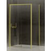 New Trendy Prime Light Gold sprchovací kút 100x90 cm štvorcová zlatá lesklé/priehľadné sklo K-1466