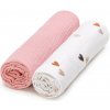 T-TOMI BIO Muslin Diapers látkové Love 65 x 65 cm 2 ks