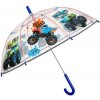 Detský reflexný dáždnik Perletti Cool Kids Trucks Transparent, 15637
