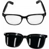 Verk 06385 Dioptrické okuliare s magnetickým slnečným klipom 2 v 1, čierne