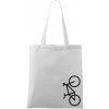 Bicykel na výšku - Taška bavlnená - 42 x 38 cm ( Biela )