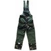 M+P DAVID Dětské pracovní kalhoty s laclem khaki/maskáč 134