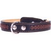 Collar kožený obojok prekrížený vzor black-brown M