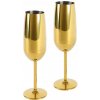 Echtwerk Sada 2 nerezových pohárov na šampanské – zlatý elegantný dizajn 250 ml