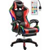 R8 Gamer Likeregal 920 červená RGB Led (Masážne herné kreslo s opierkou na nohy červená)