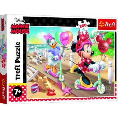 Trefl Puzzle Minnie - Na pláži / 200 dielikov