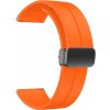 DILOY SBR45.12.22 - Silikónový remienok s magnetickou preklápacou sponou 22 mm oranžový