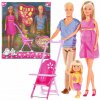 SIMBA DOLL 4x STEFFI Tehotná rodina KEVIN Bobas