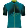 Letný cyklistický dres pánsky Karpos Jump print 1 modrozelený/žltý