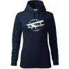 Still Plays With Planes - Mikina dámská Cape s kapucí - M ( Tmavomodrá (veľmi tmavá - skoro čierna) )