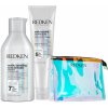 Sada pre poškodené vlasy Redken Acidic Bonding Concentrate - šampón + termoochrana + taštička zadarmo
