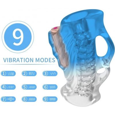 Armony Masturbator Finger & Vibrator Blue Gradient