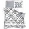 Posteľná obliečka bielo-sivej farby Paplón: 160x200 cm | Vankúš 2x: 70x80 cm biela 100% Bavlna