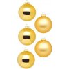 LAALU Sada 12 ks ozdôb: Ozdoby zlaté matné lesklé 8 cm