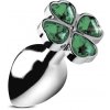 XR Brands Análny kolík Clover Large kovový 4-lístková detelina