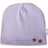 Baby Nellys Rebrovaná čiapka Hviezdičky lila