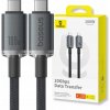Baseus P10318204111-00 Crystal Shine USB-C (M) - USB-C (M) (100W), 1,5m, černý