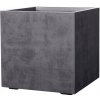 Deroma Kvetináč Millennium Cubo antracitový 39 x 39 x 39 cm