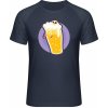 Mymate Predĺžené Tričko MY111 - Motív - Pivo so smrtkou 2 - Navy / Heather Navy - M - Pánske