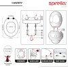 Spirella WC sedátko Spirella Harry s mäkkým zatváraním a odnímateľné na čistenie stlačením tlačidla v antracitovej farbe - Easy Fix Clip System