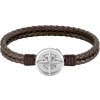 Hugo Boss Štýlový kožený hnedý náramok 1580497 19 cm
