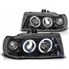 Predné svetlá SEAT Ibiza/Cordoba 93-99 Black Angel Eyes