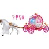 Kôň s kočiarom ružový so zvukom a svetlom