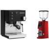 Rancilio Silvia BC, black + Eureka Atom W 65, ferrari red