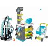 Set upratovací vozík s elektronickým vysávačom Cleaning Trolley Vacuum Cleaner Smoby a obchod s potravinami a elektronickou pokladňou