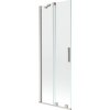 Mexen Velar, 2-krídlová posuvná vaňová zástena 75 x 150 cm, 8mm číre sklo, brúsená oceľ, 896-075-000-01-97