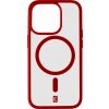 Zadný kryt Cellularline Pop Mag s podporou Magsafe pre Apple iPhone 15 Pro Max, číry/červený