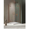 New Trendy Nesta sprchovací kút 90x90 cm medená brúsené/priehľadné sklo K-4656