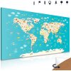 Obraz na korku mapa sveta pre deti