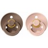 Cumlíky BIBS Colour okrúhle veľkosť 1 Dark Oak-Blush