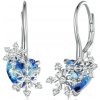 GRACE Silver Jewellery Stříbrné náušnice Sněhové vločky - stříbro 925/1000 E-BSE844/194 Modrá