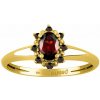 Silvego Zlatý prsteň Lina s prírodnými granátmi JSW3001GYGR
