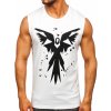 Biele pánske tričko/tielko Tank Top s potlačou Bolf 14804