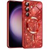 Techsuit Luxury Glitter MagSafe – puzdro na Samsung Galaxy S23 FE – červený KF2325148